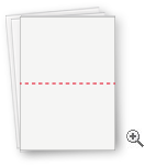 Produktimage fr: 1 x mittig quer perforiert, teilt das A4-Blatt in 2 A5-Bltter