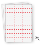 Produktimage für 7028: 8x quer, 2x längs teilt A4-Blatt in 27 Abschnitte. Artikel-Nr. 7028