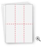 Produktimage für 7030: 2 x quer, 1 x längs perforiert, teilt A4 Blatt in 6 Abschnitte. Artikel-Nr. 7030